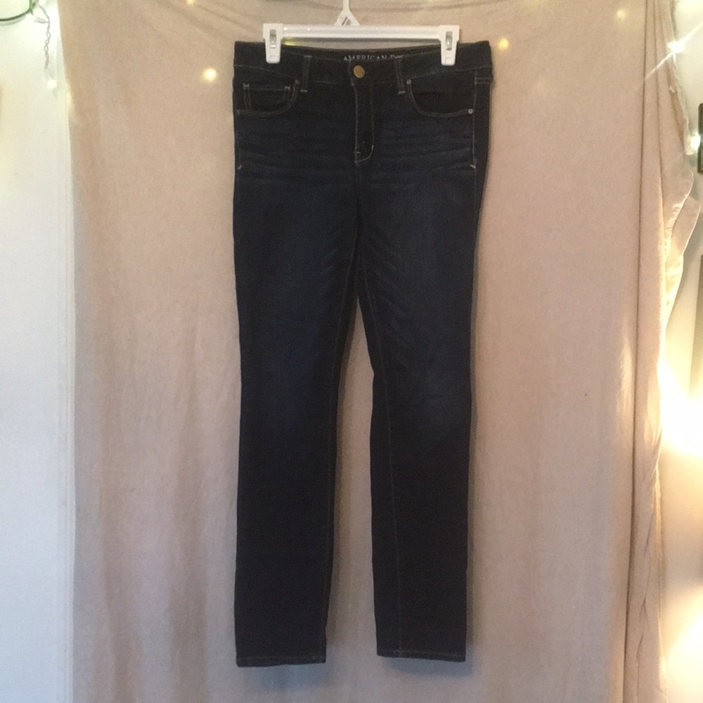 Sz 10 dark wash American Eagle skinny jean